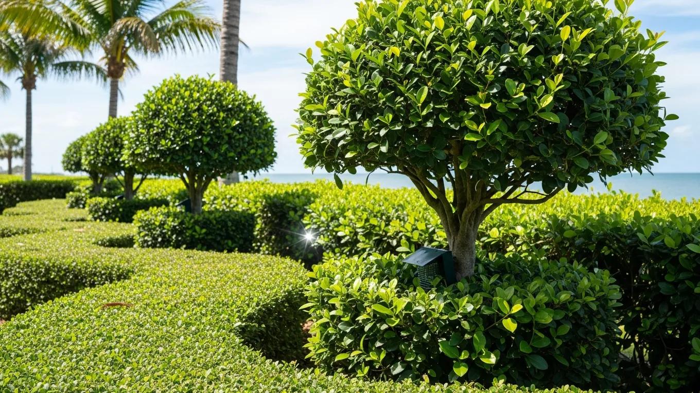 Healthy, well-trimmed bushes showcasing landscape aesthetics and health